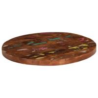 Tafelblad rond 50x1,5 cm massief gerecycled hout - thumbnail