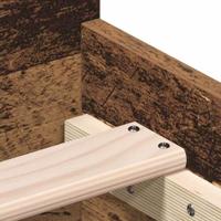 Bedframe zonder matras 75x190 cm spaanplaat oud hout - thumbnail