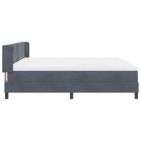 Boxspringbed met Matras Zwart 100x200 cm Fluweel Donkergrijs - thumbnail