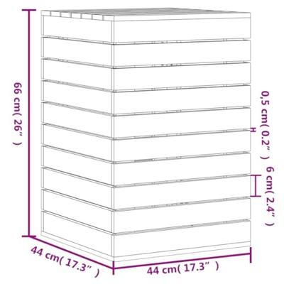 VidaXL Wasmand 44x44x66 cm massief grenenhout