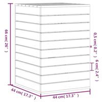 Wasmand 44x44x66 cm massief grenenhout - thumbnail