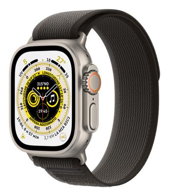 Refurbished Apple Watch Ultra 49mm Trail band Trail Zwart Grijs Gebruikt Refurbished Apple Watch Ultra 49mm Trail band Trail Zwart Grijs Gebruikt