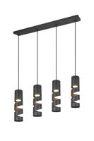 Trio 4-lichts koker hanglampStream zwart - 364000432 - thumbnail