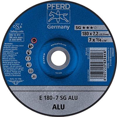 PFERD TOOLS 62217622 E 180-7 SG ALU Afbraamschijf gebogen Diameter 180 mm Boordiameter 22.23 mm Aluminium, Non-ferrometaal 10 stuk(s)