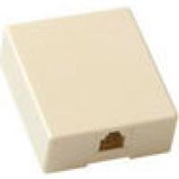 ACT TD1704 Telefonie Wandcontactdoos Opbouw Connector 1x RJ-11 - thumbnail