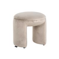Richmond Hocker 'Fargo' Velvet, kleur Khaki - thumbnail