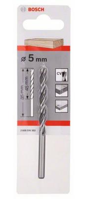 Bosch Accessories 2608596302 Hout-spiraalboor 5 mm Gezamenlijke lengte 86 mm Cilinderschacht 1 stuk(s) Bosch Accessories 2608596302 Hout-spiraalboor 5 mm Gezamenlijke lengte 86 mm Cilinderschacht 1 stuk(s)