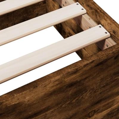 Bedframe met lades bewerkt hout gerookt eikenkleurig 90x190 cm