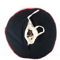 Yogi & Yogini Meditatiekussen Rond Katoen Oranje - Patroon Rood - 33 x 17 cm - thumbnail