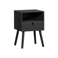 WOOOD Nachtkastje 'Ozzy' kleur Zwart - thumbnail