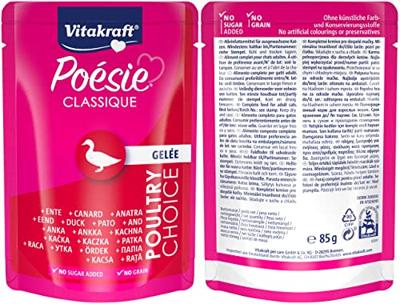 Vitakraft Poésie Classique multipack gevogelte in gelei 12 x 85g