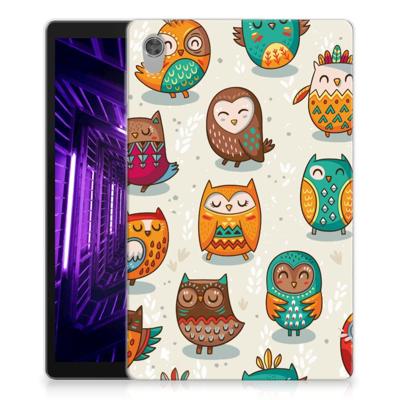 Lenovo Tab M10 HD (2de generatie) Back Case Vrolijke Uilen Lenovo Tab M10 HD (2de generatie) Back Case Vrolijke Uilen