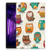 Lenovo Tab M10 HD (2de generatie) Back Case Vrolijke Uilen - thumbnail
