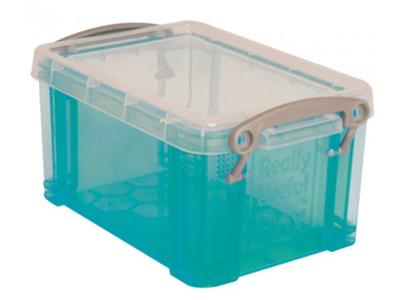 Really Useful Box 0,7 liter, transparant helblauw Really Useful Box 0,7 liter, transparant helblauw