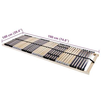 Lattenbodem Bruin 100 x 190 cm Massief beukenhout