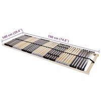 Lattenbodem Bruin 100 x 190 cm Massief beukenhout - thumbnail