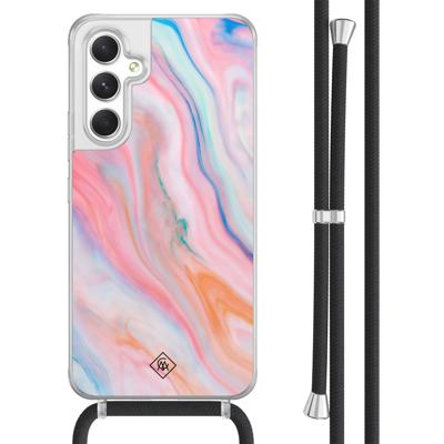 Samsung Galaxy A54 hoesje met koord - Pink glam