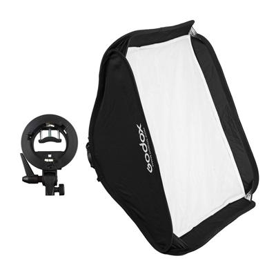 Godox S2 type Bracket Bowens + Softbox 80x80cm