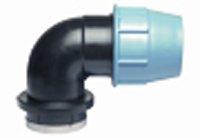 Schroefknie 90gr voor PE/tyleen - 40mm x 1 binnendraad - 16 bar - thumbnail