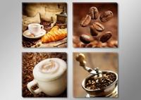 Schilderij - Koffie Collage, Bruin, 4delen van 30X30cm - thumbnail