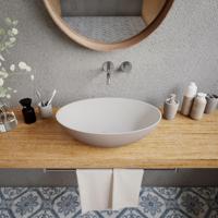 Opbouw Waskom Ideavit Solidthin 50x33x14.5 cm Solid Surface Mat Beige Ideavit - thumbnail