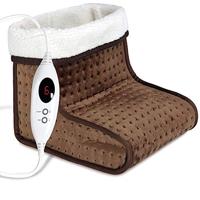 Elektrische voetenwarmer bruin met 6 warmtestanden 100W - thumbnail