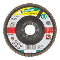 Wolfcraft Slijpmopschijf | Korund | K40 | Ø115 x 22mm | 1 stuk - 8426000 - thumbnail