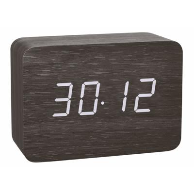 TFA Dostmann 60.2549.01 Wekker Zendergestuurd Hout, Zwart Alarmtijden 1