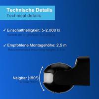 No4008297153184 Bewegingsmelder Zwart 1 stuk(s) - thumbnail