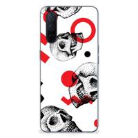Silicone Back Case OnePlus Nord CE 5G Skull Red - thumbnail