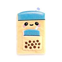 Nino Foodiemals bubble tea pluche notitieboekje buidel - thumbnail