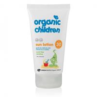 SPF 30 - Green People Organic Children Sun Lotion Scent Free - 150ml - thumbnail