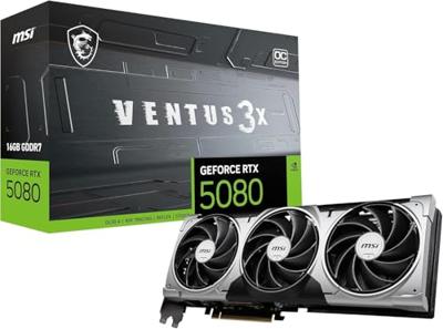 VGA MSI GeForce RTX 5080 16G VENTUS 3X OC VGA MSI GeForce RTX 5080 16G VENTUS 3X OC