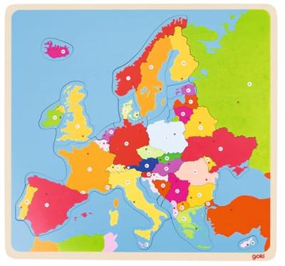 Goki houten puzzel europa - 35st.