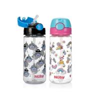 Beker met zacht rietje drukknop 540ml 4+ jaar - thumbnail