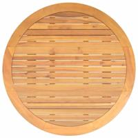 Tuintafel met acaciahouten blad 110x71 cm poly rattan grijs - thumbnail