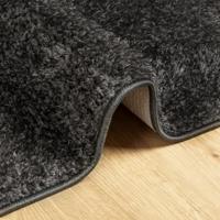 Vloerkleed hoogpolig glanzend 200x280 cm antracietkleurig - thumbnail
