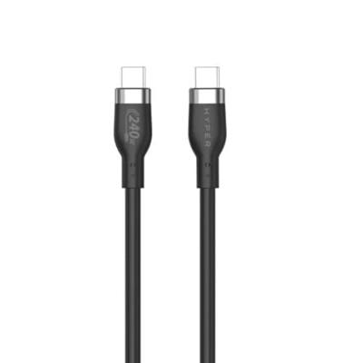 Hyper HyperJuice silicone USB-C to USB-C cable (2m/240W) - Black Hyper HyperJuice silicone USB-C to USB-C cable (2m/240W) - Black