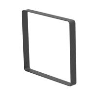 Massief stalen U tafelpoot zwart 80 bij 8 cm en hoogte 71 cm (8 x 1 cm) - thumbnail