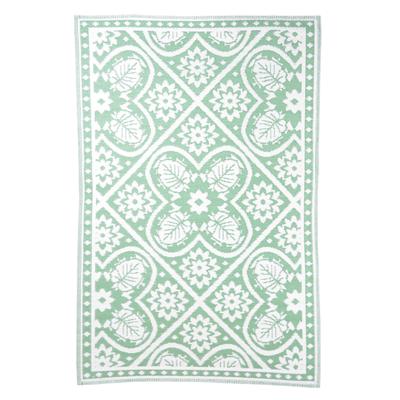 Esschert Design buitenkleed 182x122 cm groen en wit