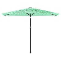 VidaXL Parasol met stalen paal 288x288x225 cm groen - thumbnail