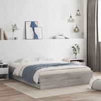 Bedframe met lades bewerkt hout grijs sonoma eiken 150x200 cm - thumbnail