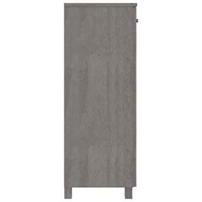 VidaXL Schoenenkast hamar 85x40x108 cm massief grenenhout lichtgrijs