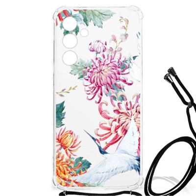 Samsung Galaxy A55 Case Anti-shock Bird Flowers Samsung Galaxy A55 Case Anti-shock Bird Flowers