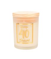 Paperdreams Geurkaars klein goud/wit - 40 jaar - thumbnail