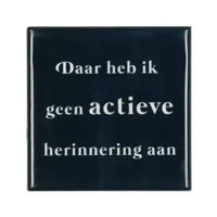 Tegeltje Actieve Zwart 10X10X1CM - thumbnail