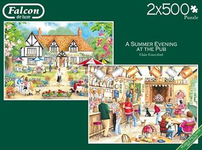 Falcon Legpuzzel A Summer Evening At The Pub 2x500 Stukjes