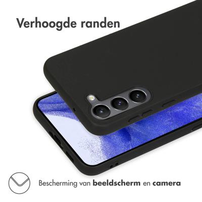 Accezz Color Backcover voor de Samsung Galaxy S23 Plus Telefoonhoesje Zwart