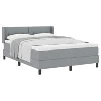 Boxspringbed met matras Lichtgrijs 200 x 160 cm Polyester - thumbnail
