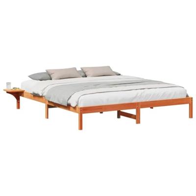 Bedframe met nachttafels Wasbruin 180 x 200 cm Wasbruin